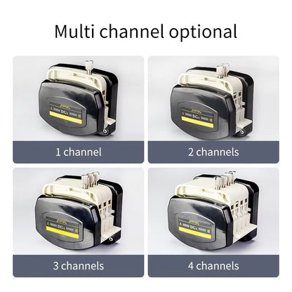 DGx Peristaltic Pump Head Multi-Channel Options - 1, 2, 3, and 4 Channel Configurations Available
