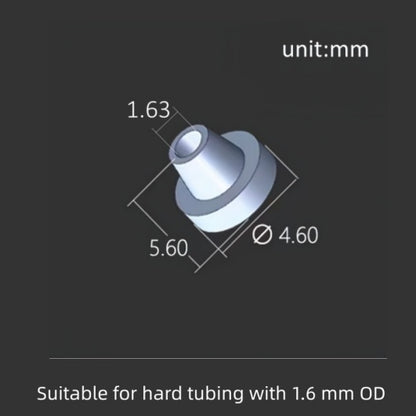 ETFE Ferrule 1.6mm Hard Tubing Connector for Flangeless Fittings HPLC LC Instruments
