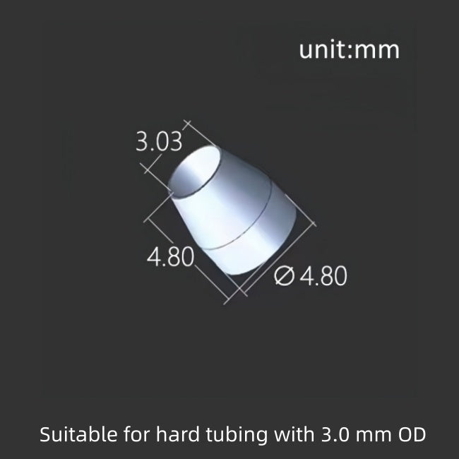 ETFE Ferrule 3.0mm Hard Tubing Connector for Flangeless Fittings HPLC LC Instruments
