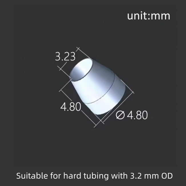 ETFE Ferrule 3.2mm Hard Tubing Connector for Flangeless Fittings HPLC LC Instruments
