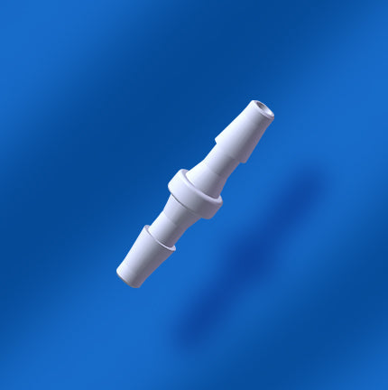 Food grade PP equal barb hose fitting translucent plastic tube connector
