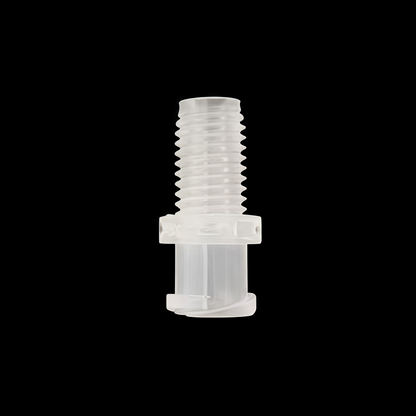 Extended 1/4-28 UNF Male Threaded to Female Luer Lock Fitting - Plastic Tube Connector
