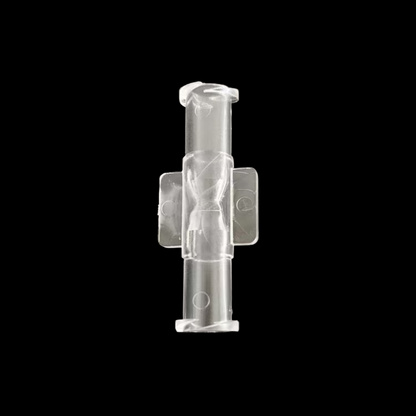 Extended Female to Female Winged Luer Lock Connector, Transparent PC, Syringe to Tube Adapter
