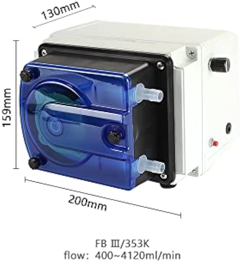 Bomba peristáltica ajustable de velocidad variable FB, caudal constante, larga vida útil, 24 V CC o con fuente de alimentación CA 110-220 V 