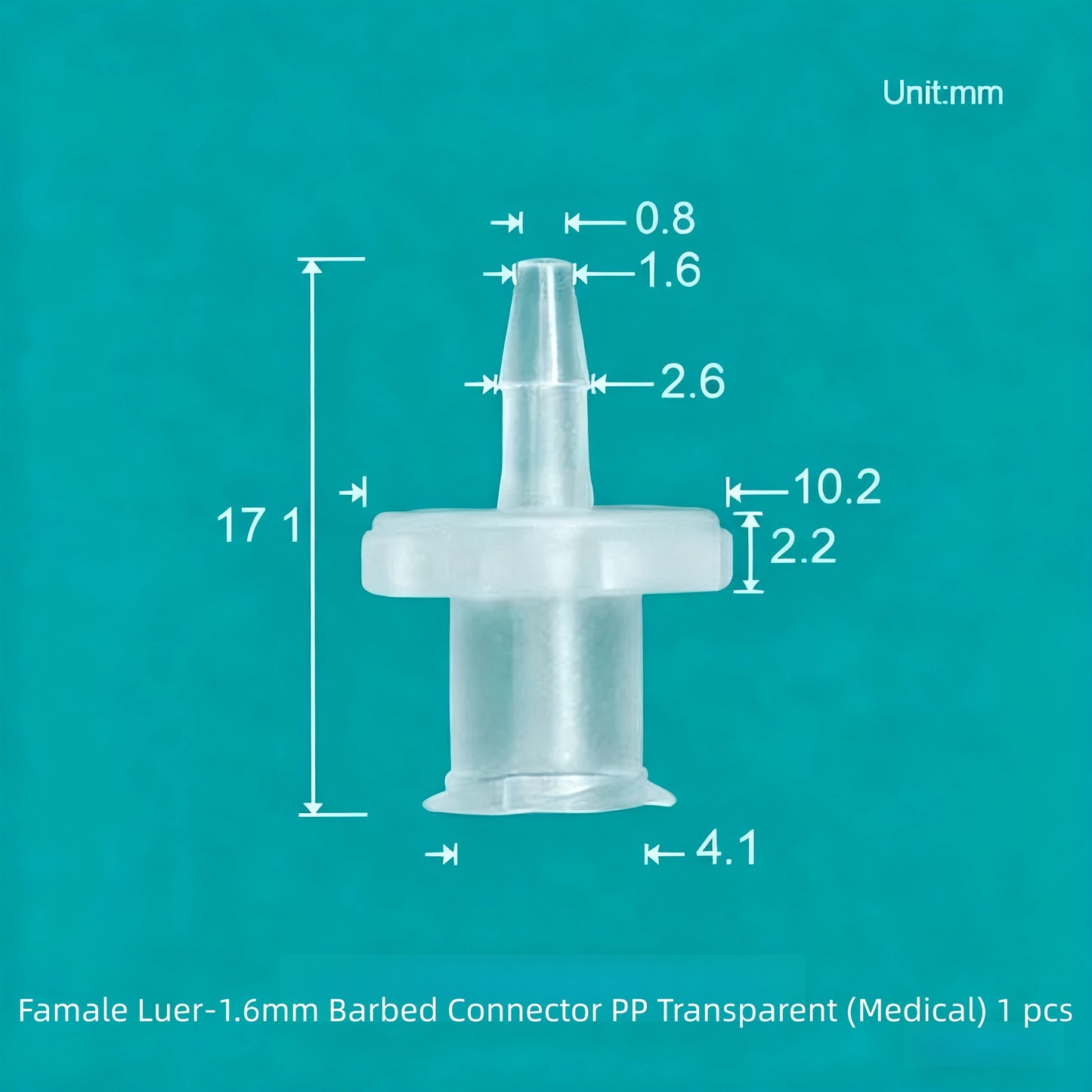 Luer Fittings Barb Luer Lock Adapters Plastic, PP, Medical Luer Fittings Tube Connection