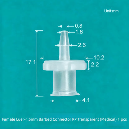 Luer Fittings Barb Luer Lock Adapters Plastic, PP, Medical Luer Fittings Tube Connection