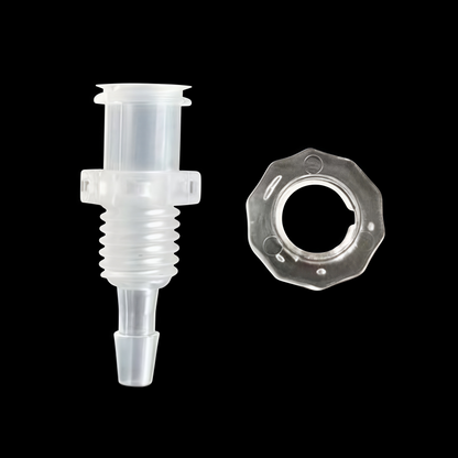 Female Bulkhead Luer Lock Fitting with Nut - Stainless Steel Fluid Connector
