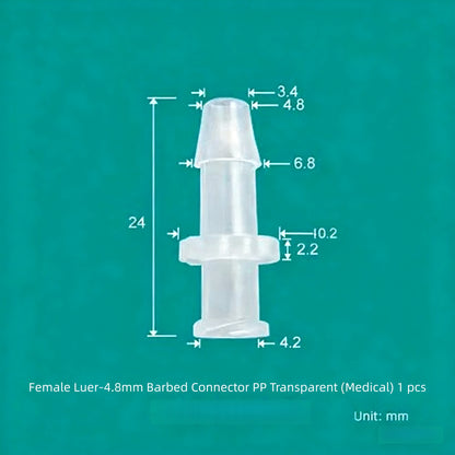 Luer Fittings Barb Luer Lock Adapters Plastic, PP, Medical Luer Fittings Tube Connection