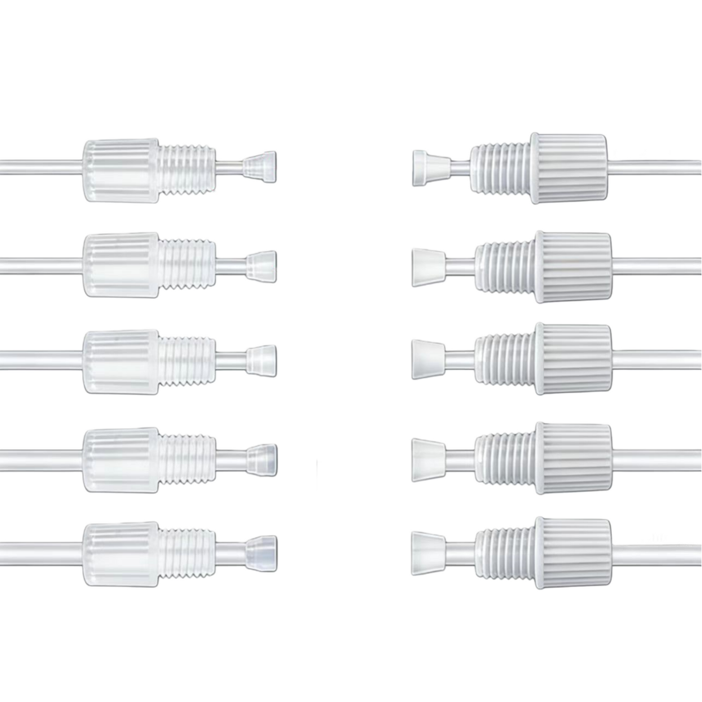 Flangeless Fittings Two-Piece Set (Nut + Ferrule) for HPLC & Chromatography – Leak-Proof Lab Connectors