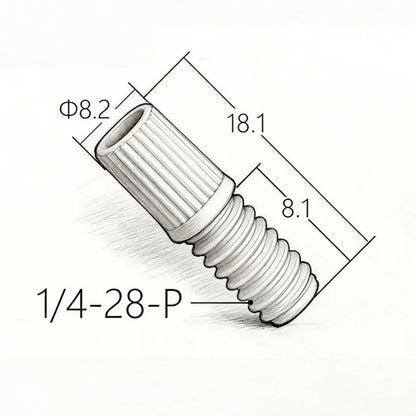 1/4-28 UNF Flangeless Fitting Nut for HPLC System - Standard Thread Lab Connector
