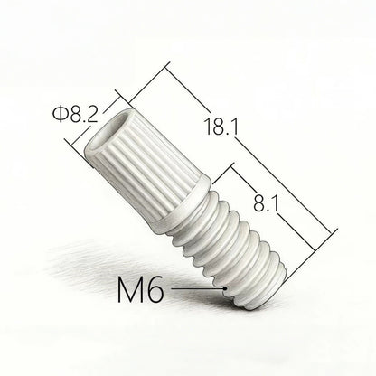 M6 Flangeless Fitting Nut for HPLC Chromatography - 1.6mm ID Metric Lab Tubing Connector
