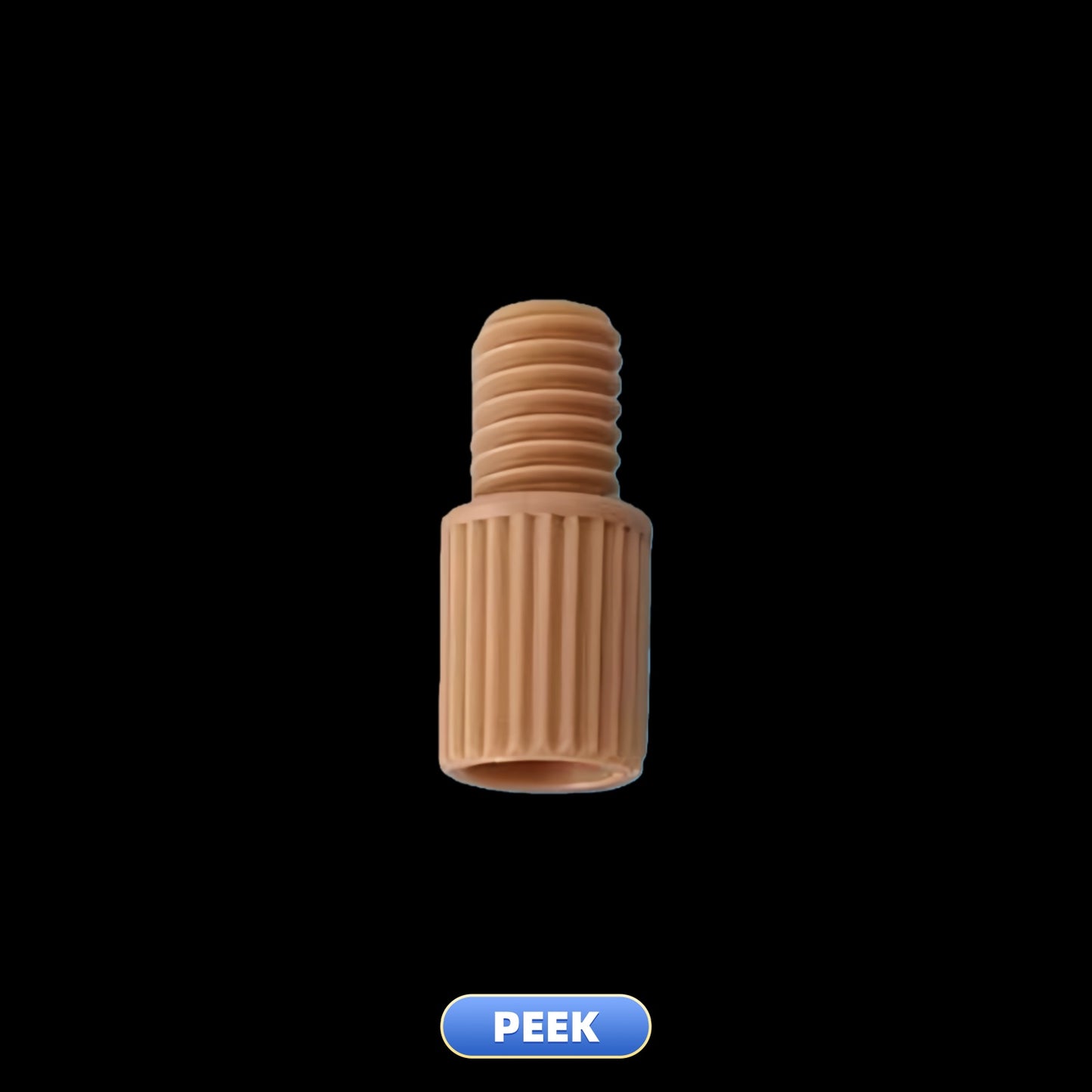 PEEK Flangeless Fitting Nut for HPLC Chromatography - High-Temp Leak-Proof Lab Connector
