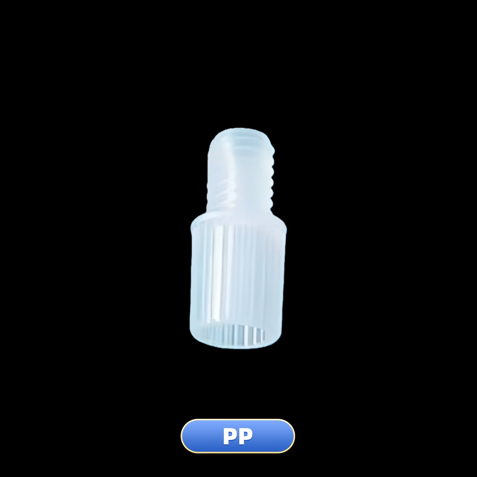PP Flangeless Fitting Nut for HPLC Chromatography - Chemical Resistant Lab Tubing Connector
