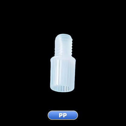 PP Flangeless Fitting Nut for HPLC Chromatography - Chemical Resistant Lab Tubing Connector
