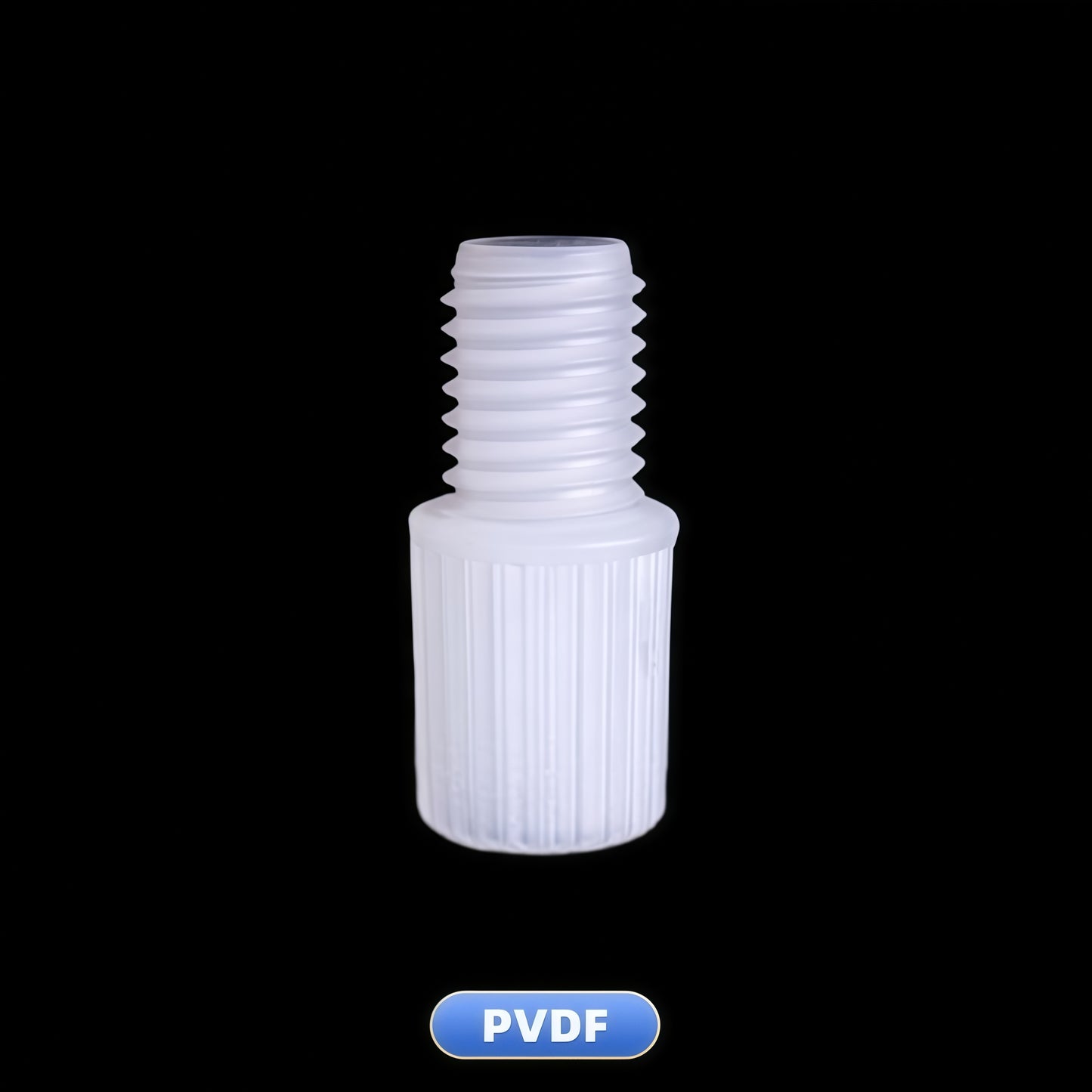 PVDF Flangeless Fitting Nut for HPLC Chromatography - Corrosion-Resistant Lab Connector
