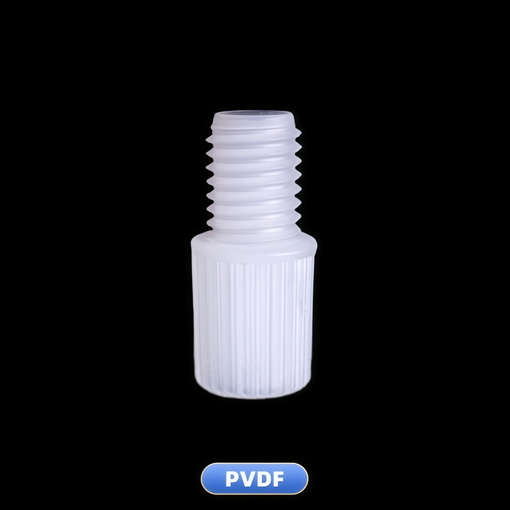 PVDF Flangeless Fitting Nut for HPLC Chromatography - Corrosion-Resistant Lab Connector
