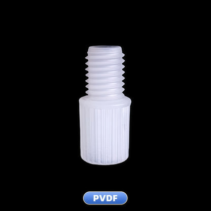PVDF Flangeless Fitting Nut for HPLC Chromatography - Corrosion-Resistant Lab Connector
