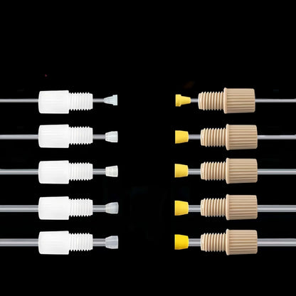 Flangeless Fittings Two-Piece Set (Nut + Ferrule) for HPLC & Chromatography – Leak-Proof Lab Connectors