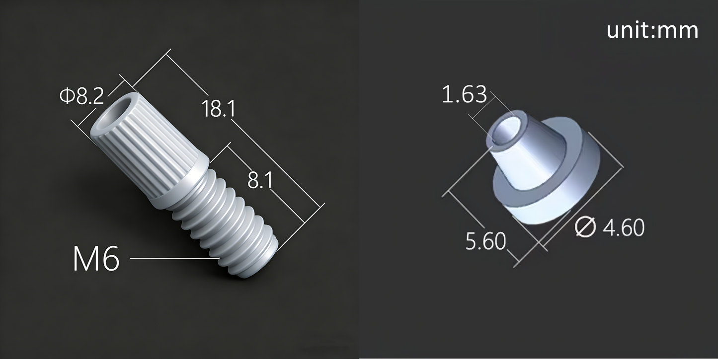Flangeless Fittings 1.6mm Nut and Ferrule Set for HPLC Chromatography Tubing
