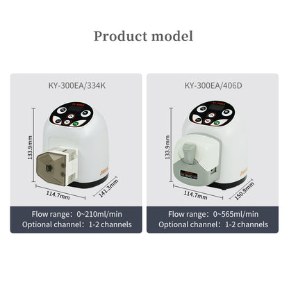 Bomba peristáltica pequeña de doble canal KY-300 con motor paso a paso de velocidad variable y bombeo preciso de 0,1 rpm 