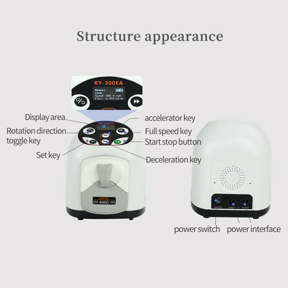 Bomba peristáltica pequeña de doble canal KY-300 con motor paso a paso de velocidad variable y bombeo preciso de 0,1 rpm 