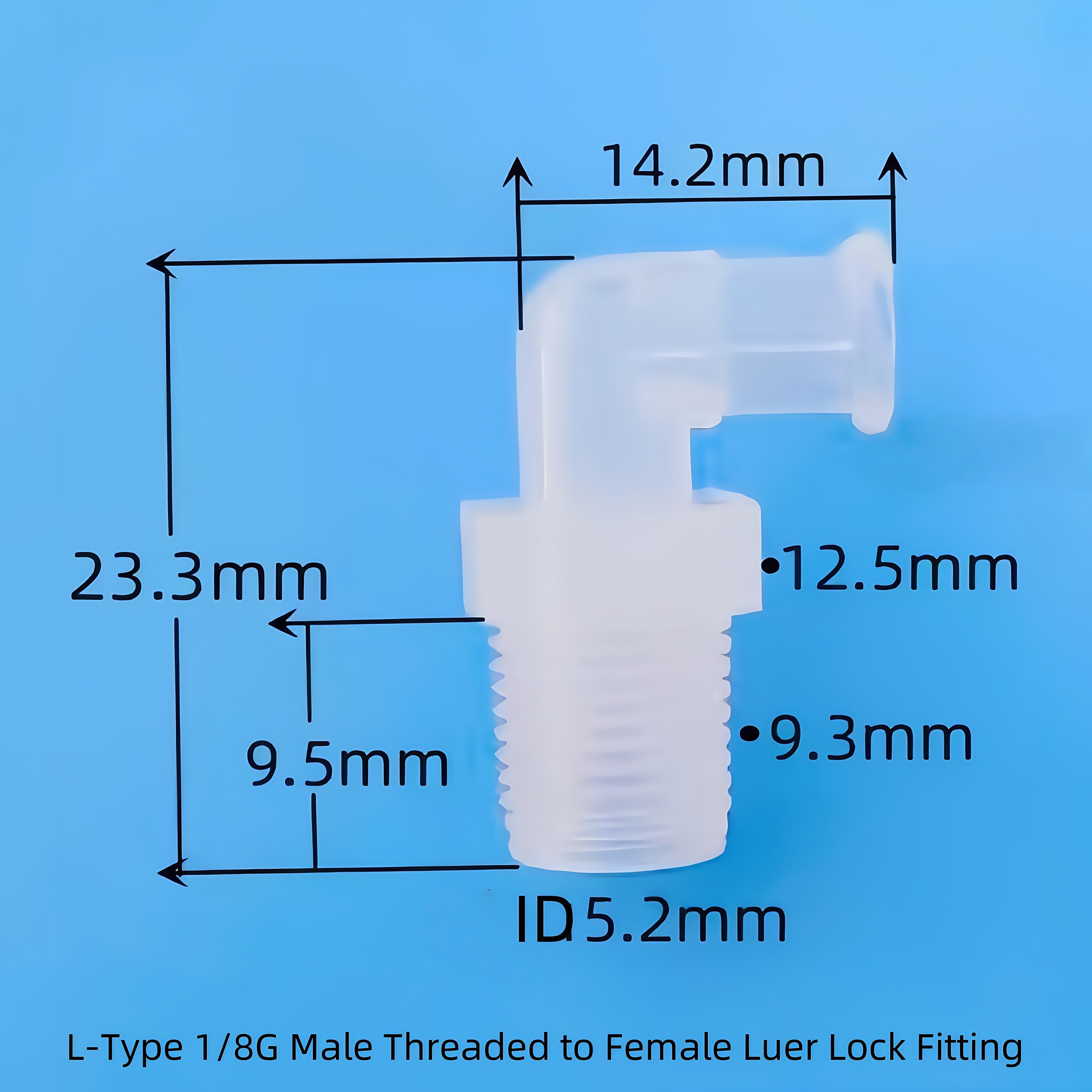 Female Luer to Male Thread Connector - Food Grade PP Adapter ...