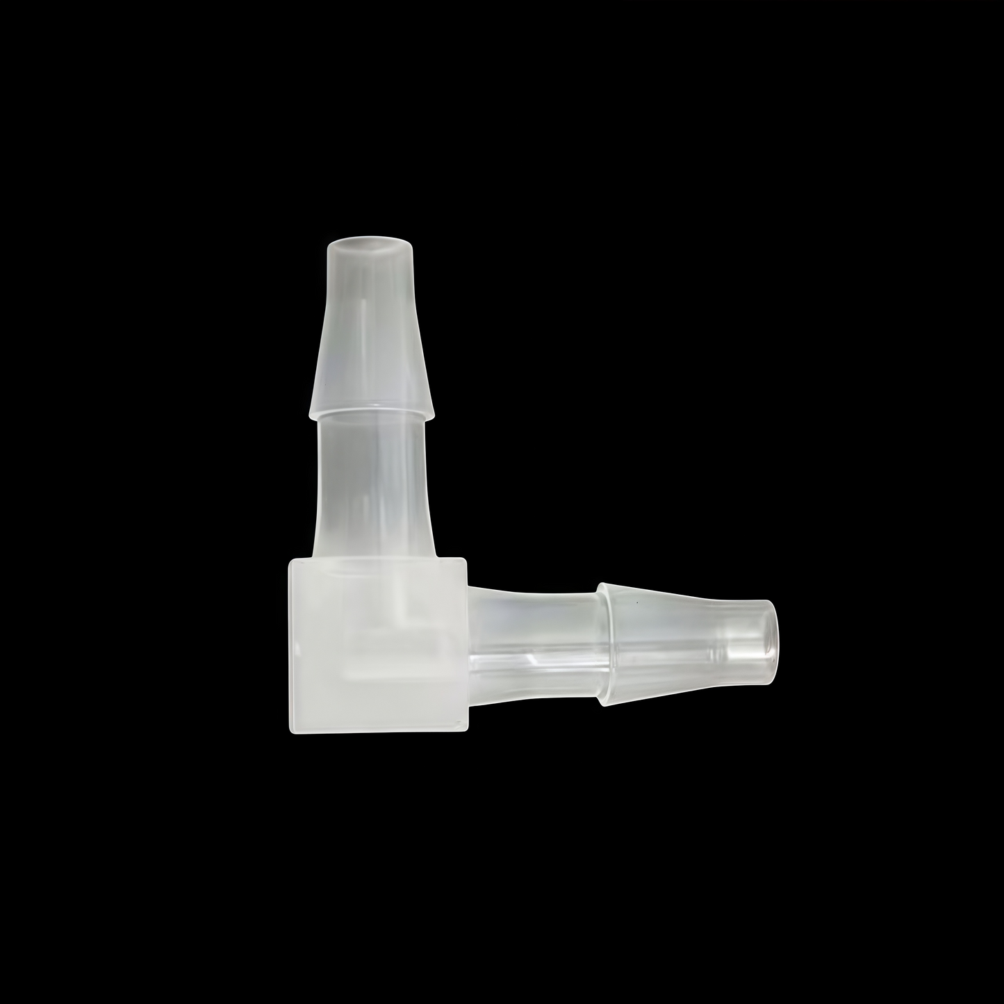 Food-Grade PP L-Type Right Angle Connector | Medical & Lab Instruments