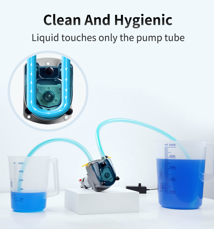 LP4000 Brushed DC Peristaltic Pump Connection Ports - Industrial Beverage Dispensing Solution
