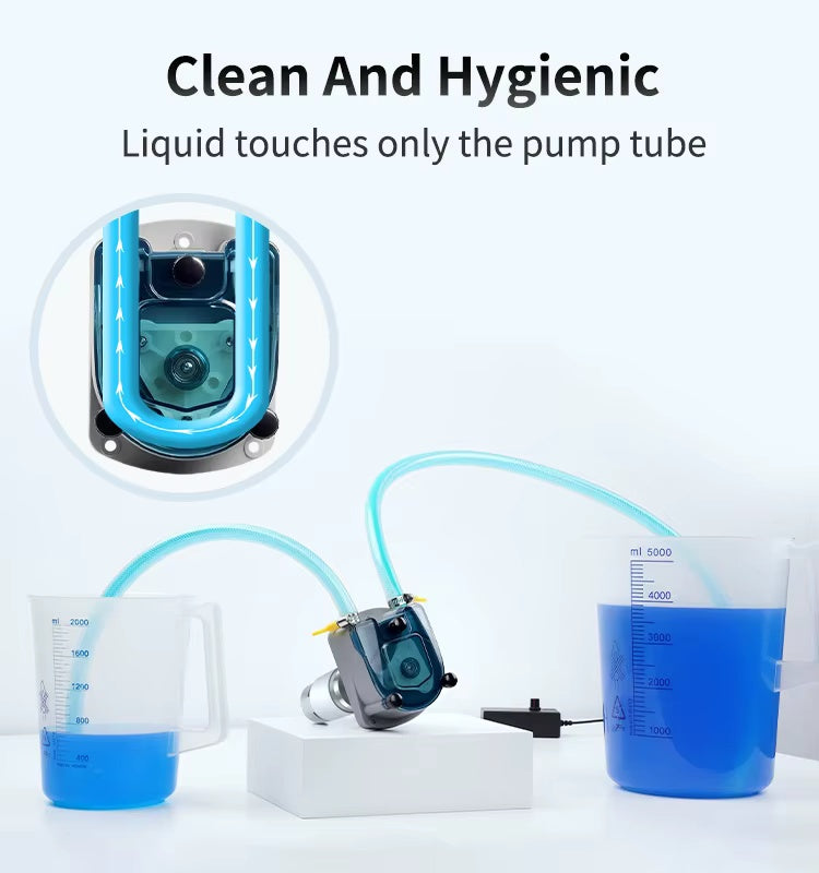 Clean and hygienic gear motor design for food-grade and medical fluid applications, easy to sanitize

