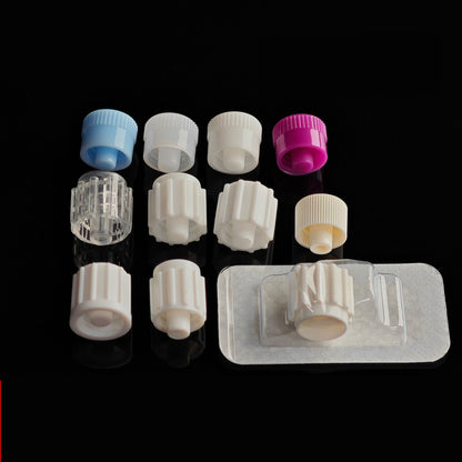 Male Female Luer Lock Plug Stopper ABS PP PC PE Multi-Material Medical Laboratory Syringe Cap 100pcs
