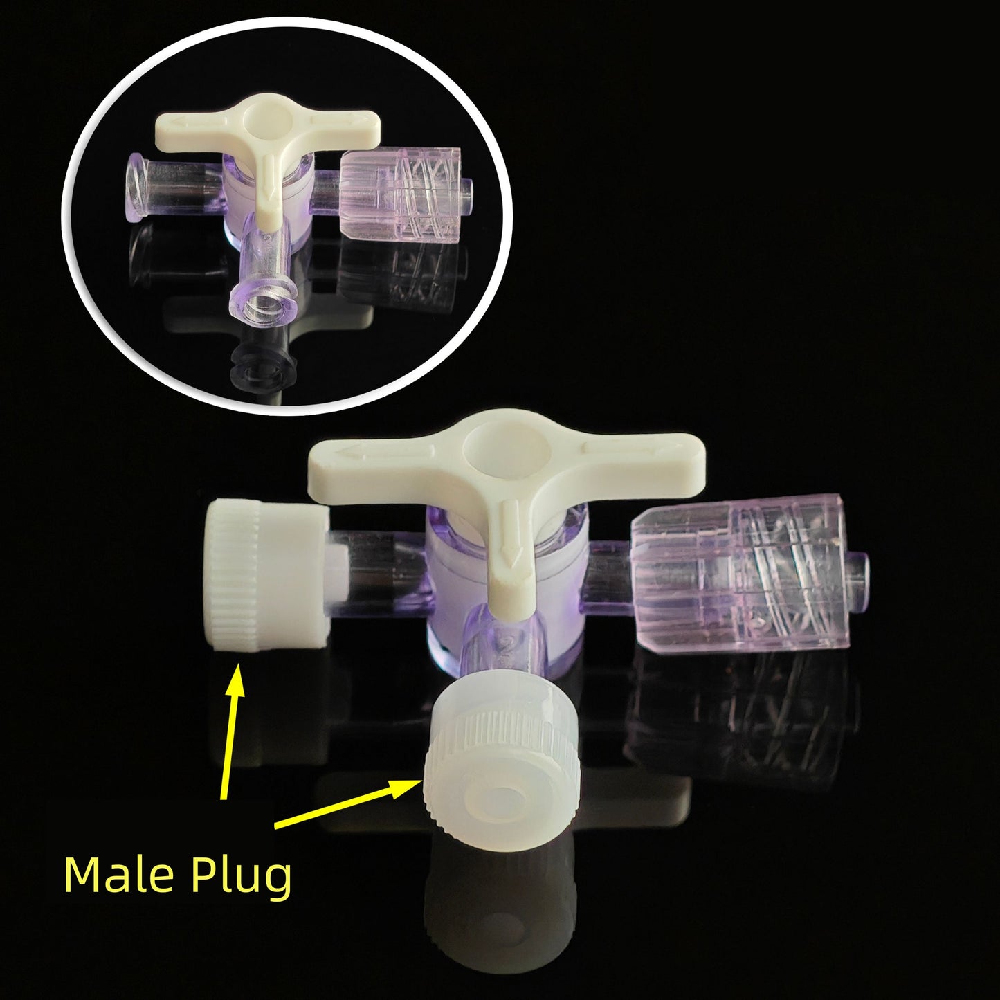 Luer Lock Stopper Plug Sterile Non-Sterile Sealing Cap for Syringe Infusion Tube Medical Device
