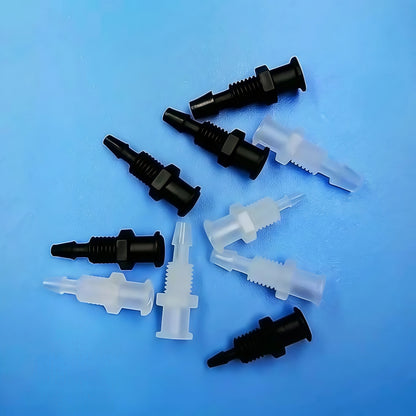 10 /pk Luer Bulkhead Panel Connector PP Food grade Plastic Panel Mounting Tube Connector