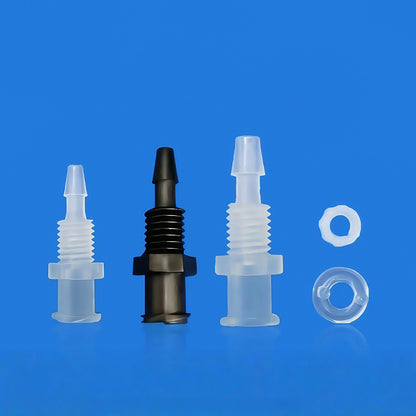 10 /pk Luer Bulkhead Panel Connector PP Food grade Plastic Panel Mounting Tube Connector