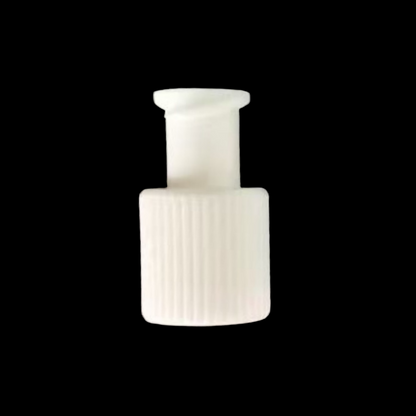 White Male Luer Lock to Female Luer End Plug - Food-Grade PP Connector, Chemical Resistant, Stable up to 80°C
