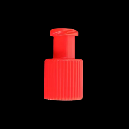 Red Male Luer Lock to Female Luer End Plug - Polypropylene Luer Fitting for Medical Devices and Bioprocessing
