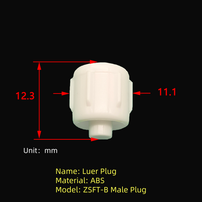 Female Luer Lock Plug ZSFT-B ABS Stopper Cap Enteral Feeding Tube Infusion System Sealing
