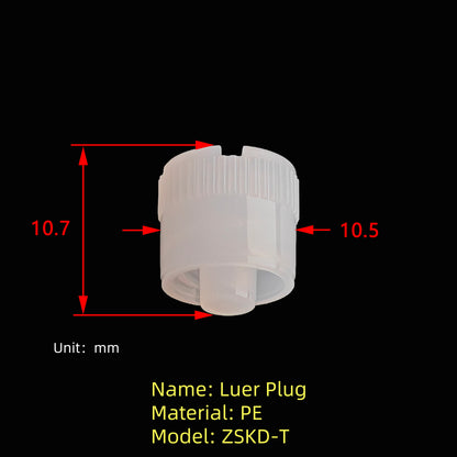 Luer Lock Plug ZSKD-T Stopper Cap for IVD Biopharmaceutical Laboratory Fluid Sampling
