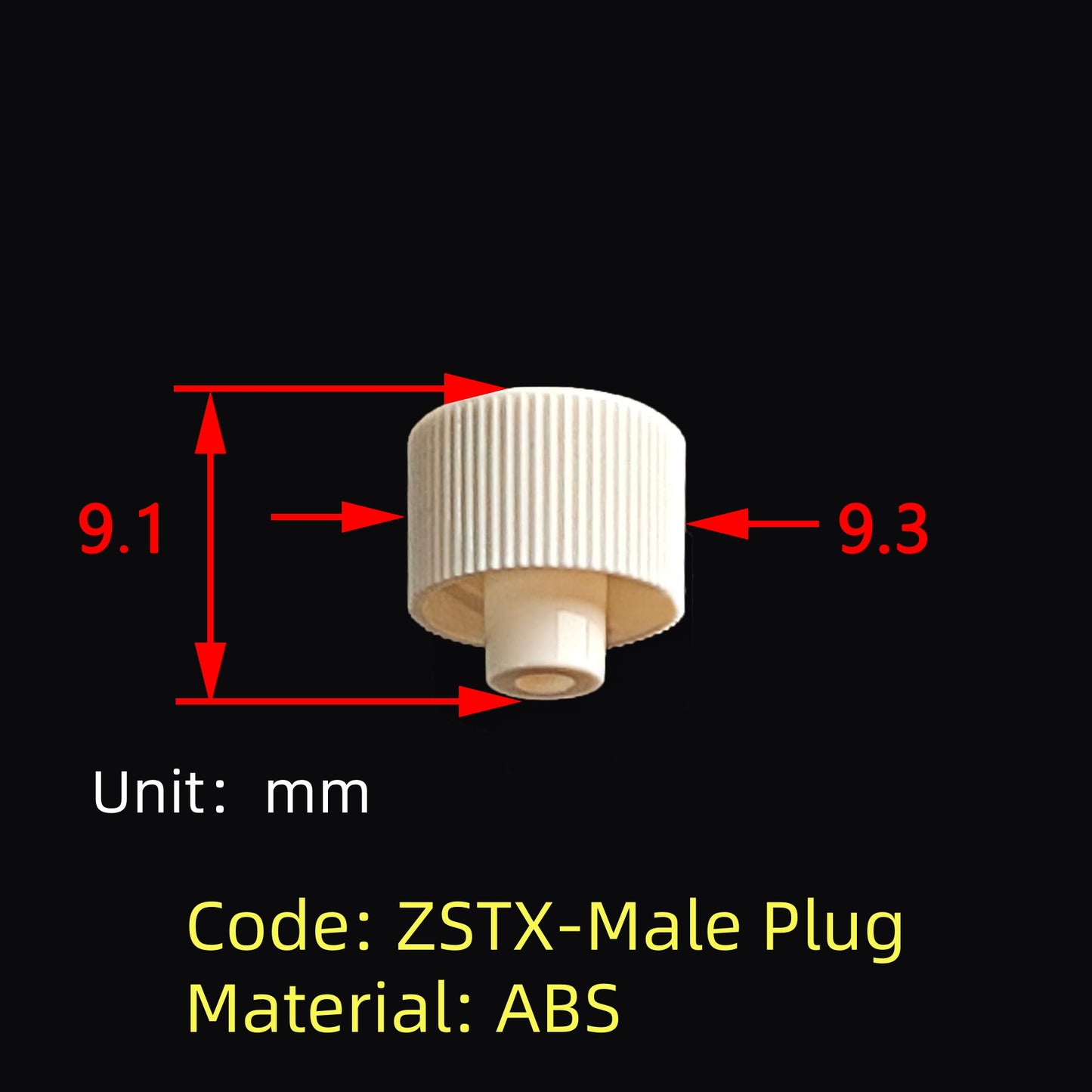 Luer Lock Plug ZSTX Stopper Cap PE Polyethylene Chemical Resistant Sealing Cap 100pcs
