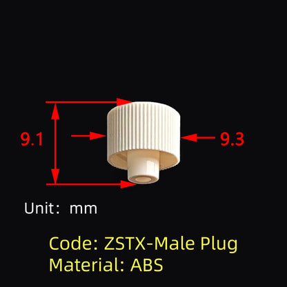 Luer Lock Plug ZSTX Stopper Cap PE Polyethylene Chemical Resistant Sealing Cap 100pcs

