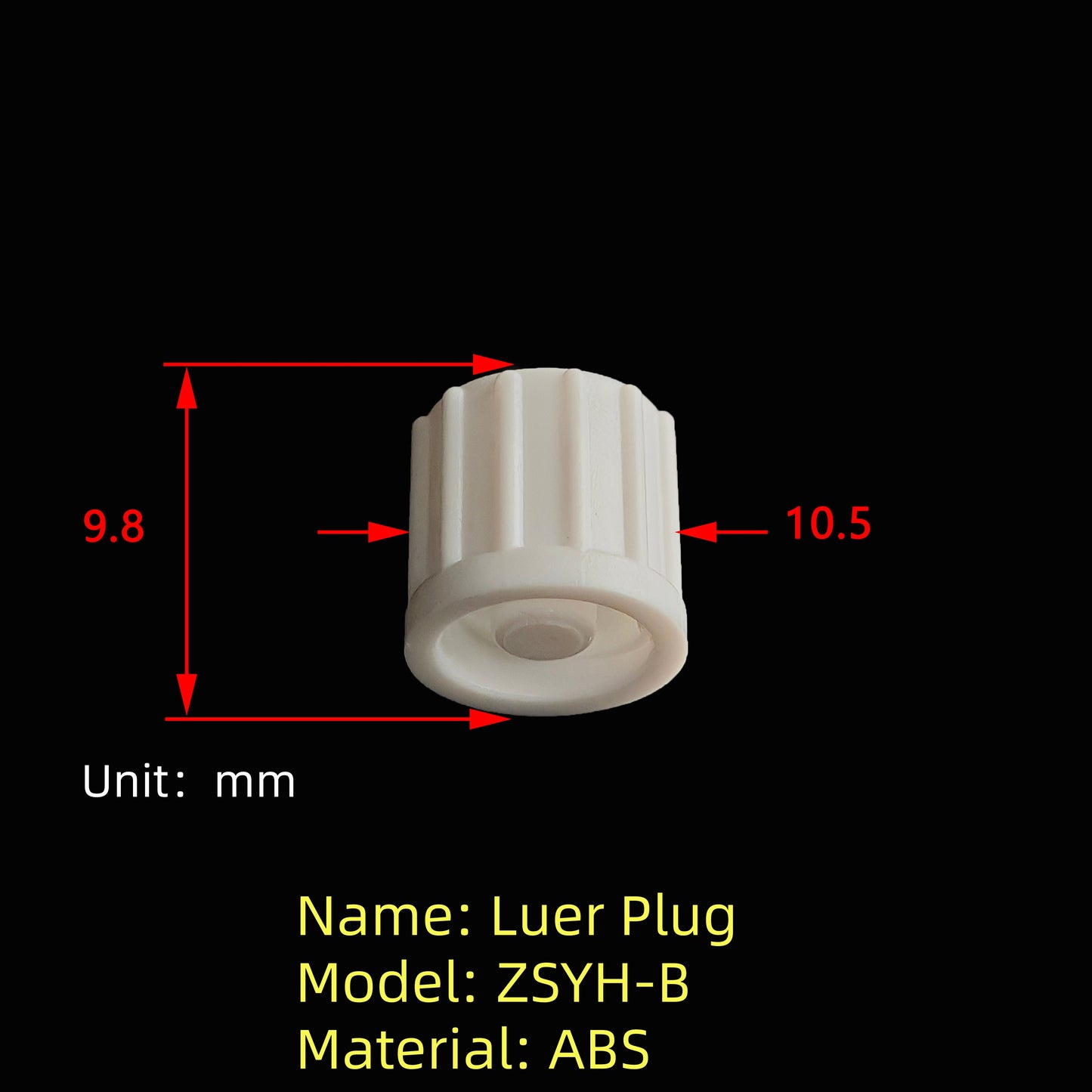 Female Luer Lock Plug ZSYH-B Stopper Cap Contamination Prevention Medical Device Accessory
