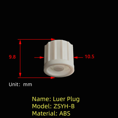 Female Luer Lock Plug ZSYH-B Stopper Cap Contamination Prevention Medical Device Accessory
