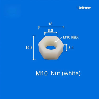 100/PK Bulkhead Tubing Fittings with Barb Thread Plumbing Irrigation Systems 5.6-12MM