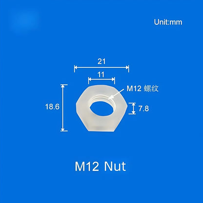 100/PK Bulkhead Tubing Fittings with Barb Thread Plumbing Irrigation Systems 5.6-12MM