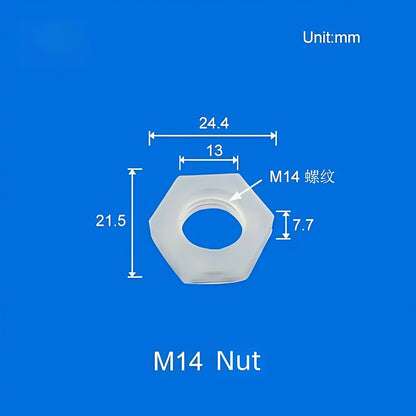 100/PK Bulkhead Tubing Fittings with Barb Thread Plumbing Irrigation Systems 5.6-12MM