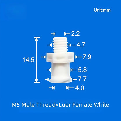 Female × Female Luer Lock Fittings,Male × Male Luer Lock Tube Connector ,PP