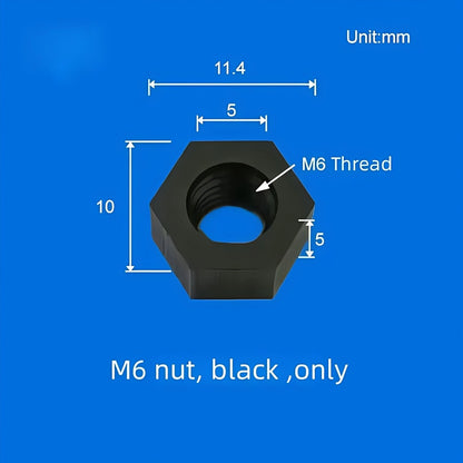 100/pk Bulkhead Barb Adapter with Thread M6, M8 Options, Plastic, Panel Mounting