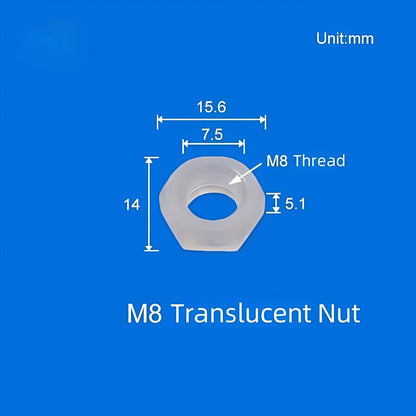 100/PK Bulkhead Tubing Fittings with Barb Thread Plumbing Irrigation Systems 5.6-12MM