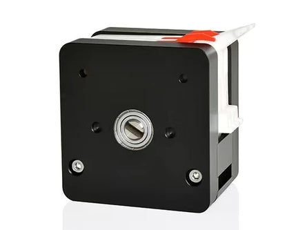MC4X two-channel peristaltic pump head shown from the front on a white background
