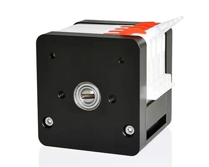 MC4X five-channel peristaltic pump head with red tubing retainers and compact housing
