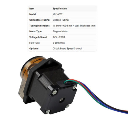MN1A Compact Peristaltic Pump | Low-Pulse Precision Fluid Transfer, Flow Rate ≤135ml/min